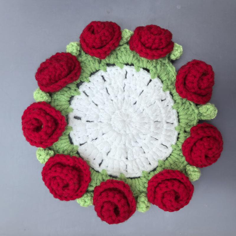 

В язаний вручну плед з трояндами: Подарунок до Дня Святого Валентина