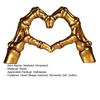 Yousheng Skeleton Love Gesture Statue Resin Heart Shape Hands Sculpture Gothic Heart Skeleton Finger Gesture Figurine Romantic Halloween Gift