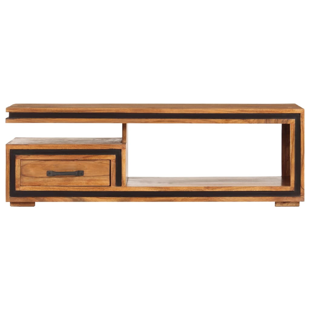 Solid Acacia Wood Coffee Table 100 X 45 X 33 Cm