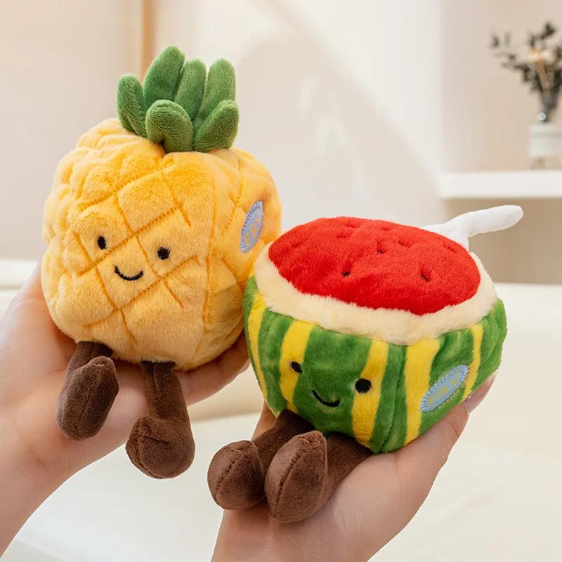 10 Styles Little Fruit Soft Companions Watermelon Orange Apple Durian Banana Strawberry Buddies Vivid Charming Animated Fruit Adornment