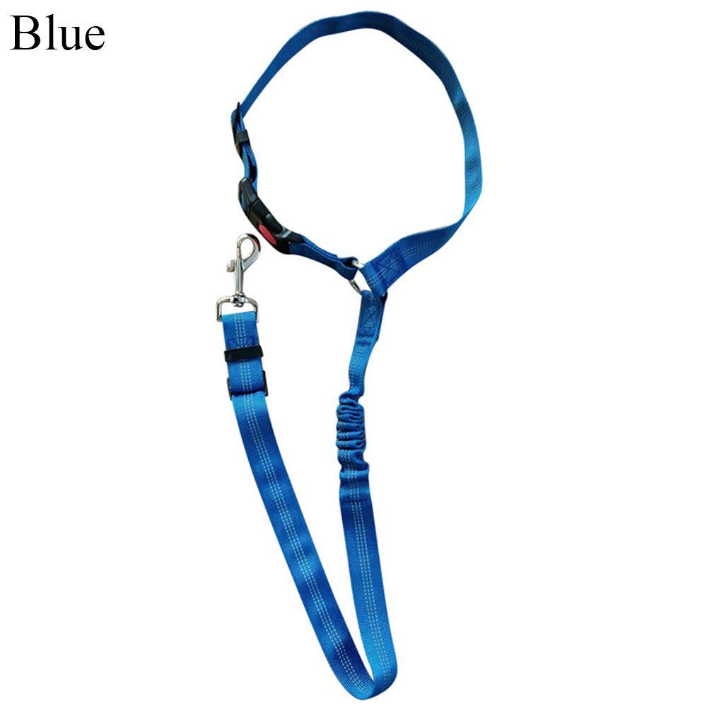 Lot De 2 Ceintures De Sécurité Pour Chien - Élastique Réglable 54-74 Cm - Avec Mousqueton Pivotant - Bandes Réfléchissantes