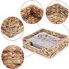 Handmade Water Hyacinth Table Napkin Organizers Natural Wicker Storage Basket For Kitchen Bathroom Living Room Decors