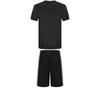 Adidas Taekwondo Soft Round Neck Simple Short Sleeve T-Shirt Comfortable Striped Shorts Casual Sports Suit ADICLTS24CTKP-BG+S21ATMSH2T-BW