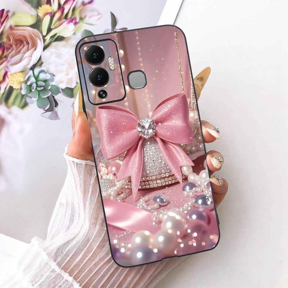 Cute Printing Phone Case For Infinix Hot 12 Play Hot12i Soft Black Silicone Cases For Infinix Hot 12i 12Play Covers Bumpers