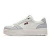 Textile, Synthetic Leather Low Top Skateboard Shoes Women's White Gray Red 922618003-2