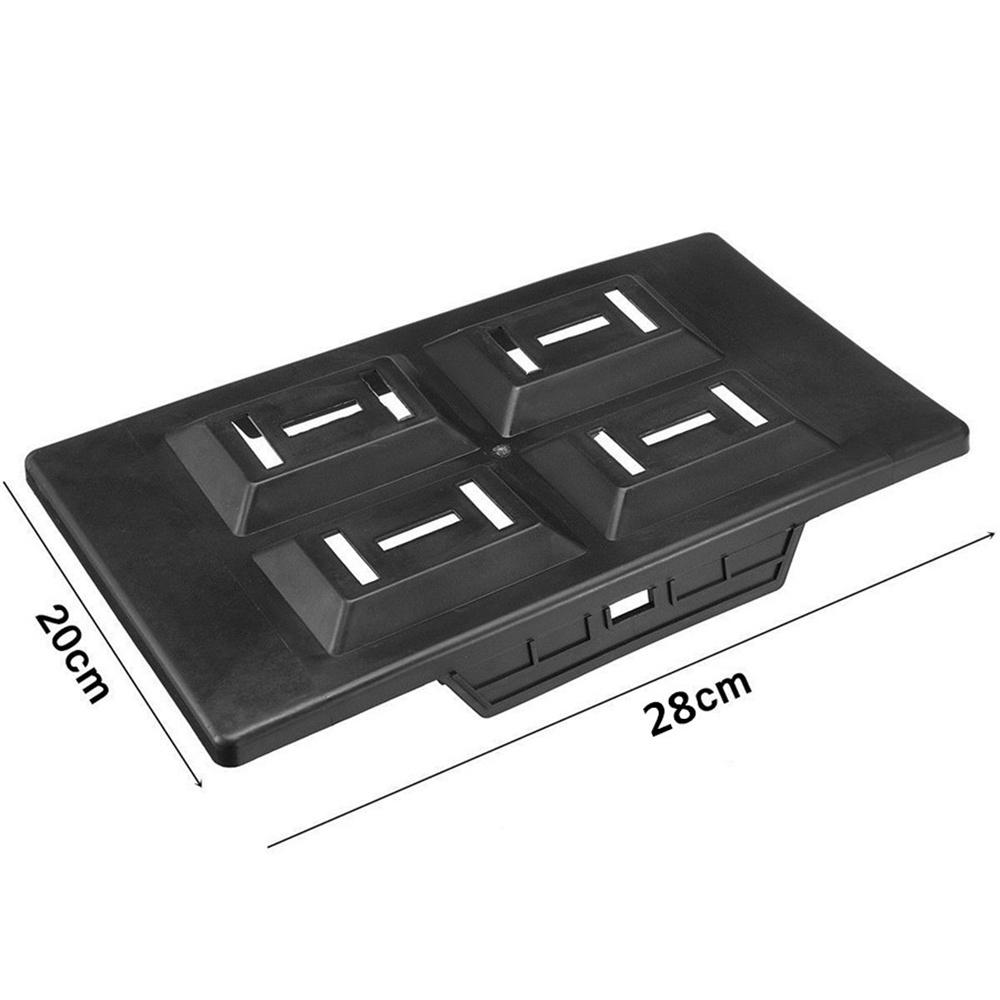 Universal Black Battery Tray Car Storage Battery Holder + Hold Down Clamp Safe