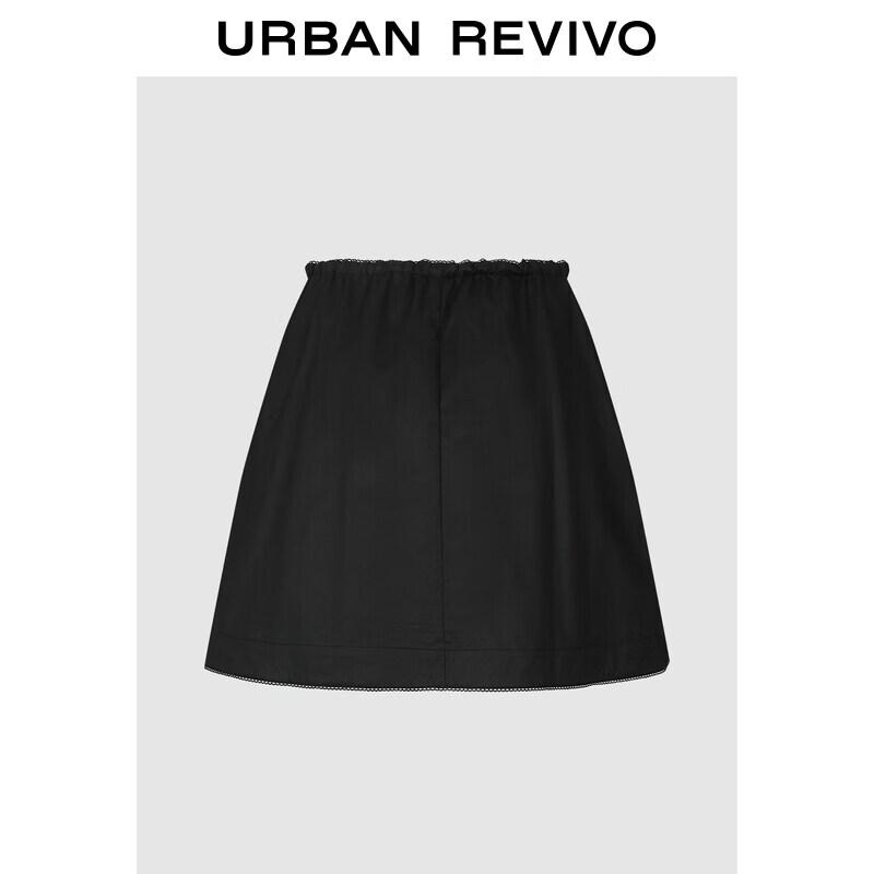 UR2026 Women s Casual Pleated Tie-Waist Skirt XS