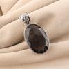 Gray Quartz Gemstone 925 Sterling Silver Pendant 1.8" Handmade Vintage Style Jewelry For Gift PP-71-8