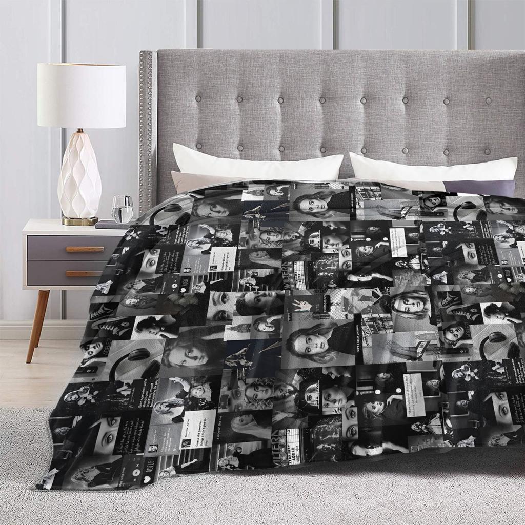 Adele Alternative Poster Blanket  Warm Novelty Plush Throw Blanket For Couch Chair Travel Office Flannel Bedspread Bed Cover