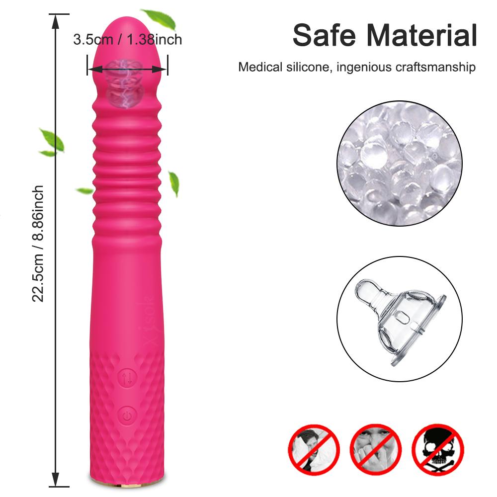 Automatic Machine Telescopic Dildo Vibrator Female Sexs Toy Women Vagina Masturbation Penis G Spot Clitoris Stimulator Massager