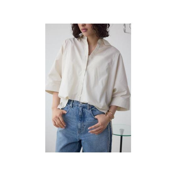 Tucked hem cocoon shirt IVOY3
