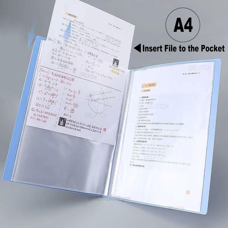 60 Pocket A4 A3 File Folder Picture Photo Album Display Book Art Sketching Painting Drawing Paper Document Storage Bag Organizer