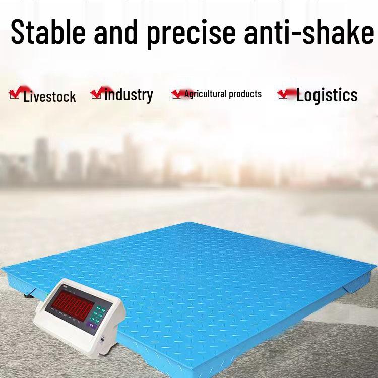 FAYA High Precision Electronic Floor Scale: 1-3 Ton Capacity for Weighing Pigs, 500kg Platform. Ideal for Animal Husbandry and Industrial Use.