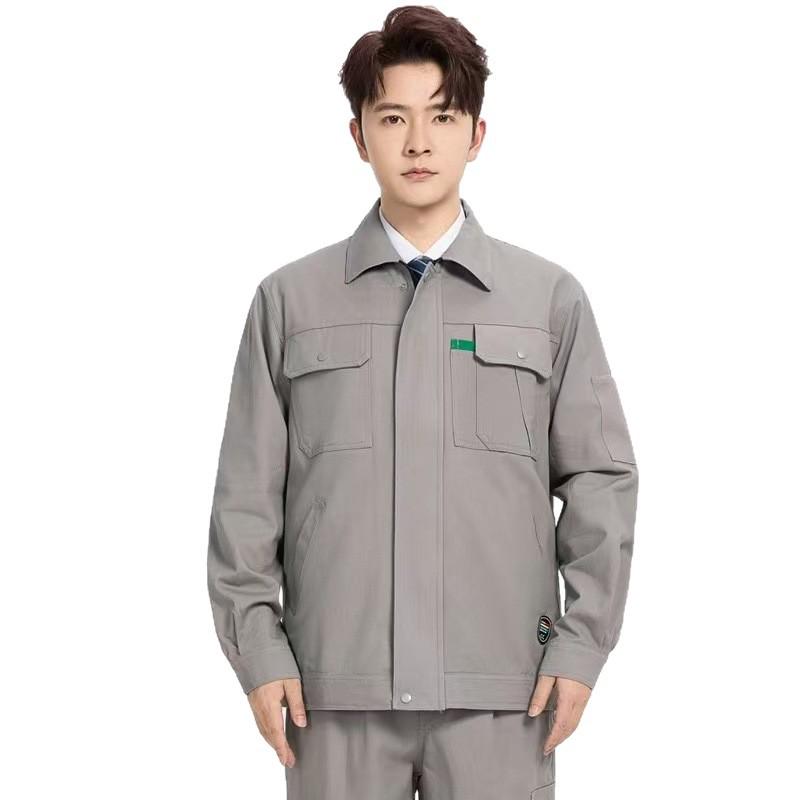 Durable Cotton Workwear Set: Anti-Scald, Long Sleeve, Wear-Resistant Clothing for Auto Repair and Electric Welding