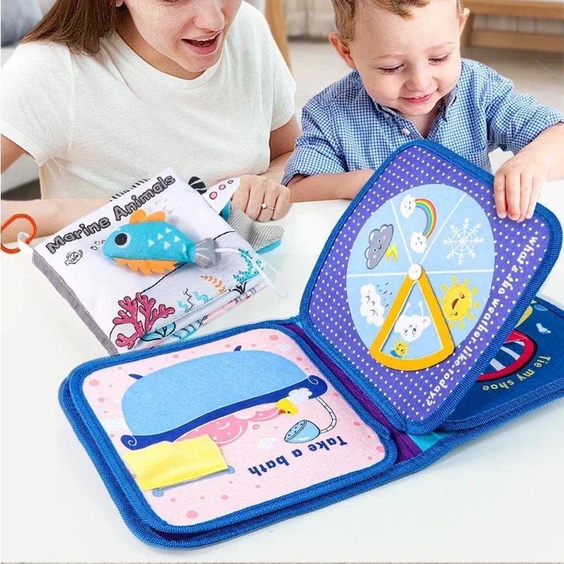 Montessori Busy Book for Toddlers, Activity Books for Airplane Car, Sensory Travel Toys, Preschool Learning Toys For Boy & Girl