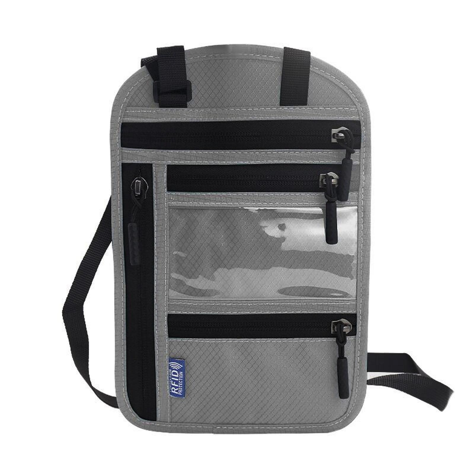 

Надежный дорожный кошелек на шею с передовой RFID-защитой - Удобный держатель для паспорта и шейный кошелек для безопасного ношения наличных, C One Size