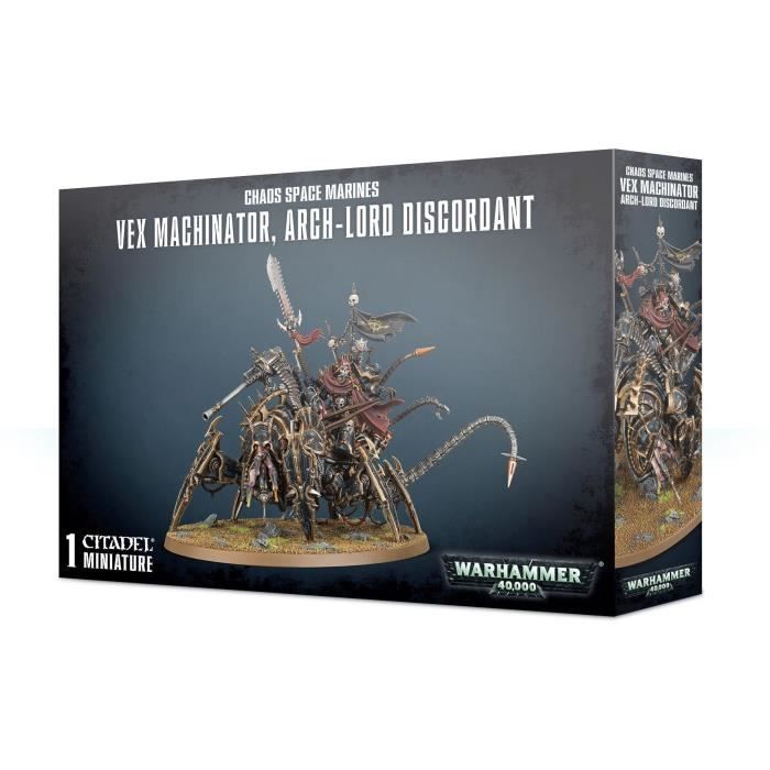 Figurine Warhammer 40k Space Marine du Chaos Vex Machinator gris