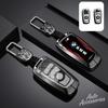 BOHQ2 Metal Leather Car Key Case Cover Protect Shell For BMW 1 3 5 Series F20 F30 G20 F31 F34 F10 G30 F11 X3 F25 X4 I3 M3 M4 Keychain