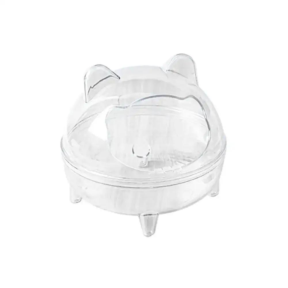 

Hamster Sand Bathroom Small Pet Sand Bath Cage with Large Capacity and Splash Prevention Removable Pet Tools Hamster Toilet Ferr S прозорий