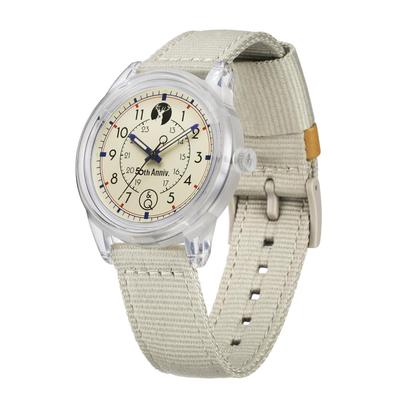CAPTAIN STAG Anniversary Limited Watch Smile Solar X CAPTAIN STAG 50th Watch Clear Beige 40mm (50th Edition) Q&Q U-1444