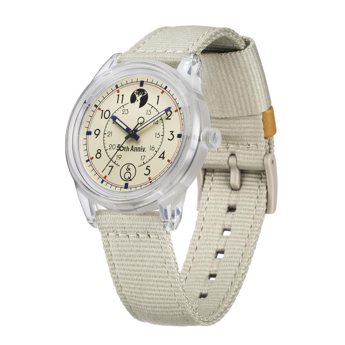 

CAPTAIN STAG Anniversary Limited Watch Smile Solar x CAPTAIN STAG 50th Watch Clear Beige 40mm (50th Edition) Q&Q U-1444