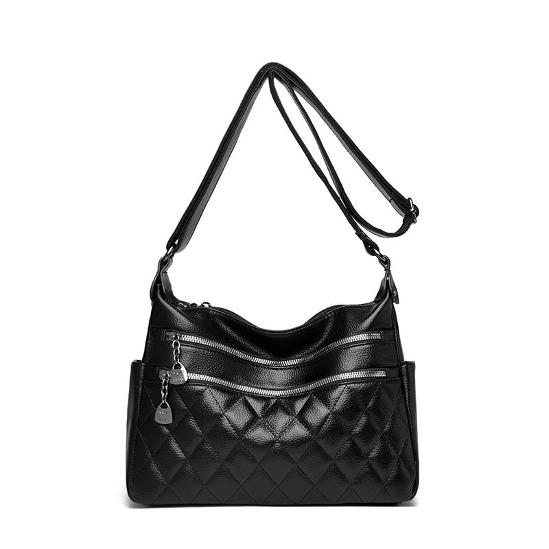 

New Fashionable Women s Shoulder Bag with Diamond Pattern Quilted Crossbody Bag Suitable for Daily Use, Shopping, Commuting, Etc 31*10*23 cm чёрный