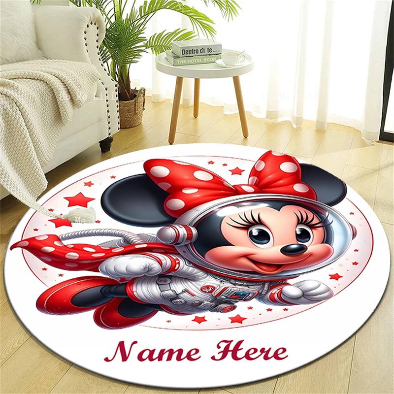 Personalized M-Minnie Round Chair Office Rug - Perfect for Mat, Office Chair & More - Ideal Gift for Birthdays and Holidays