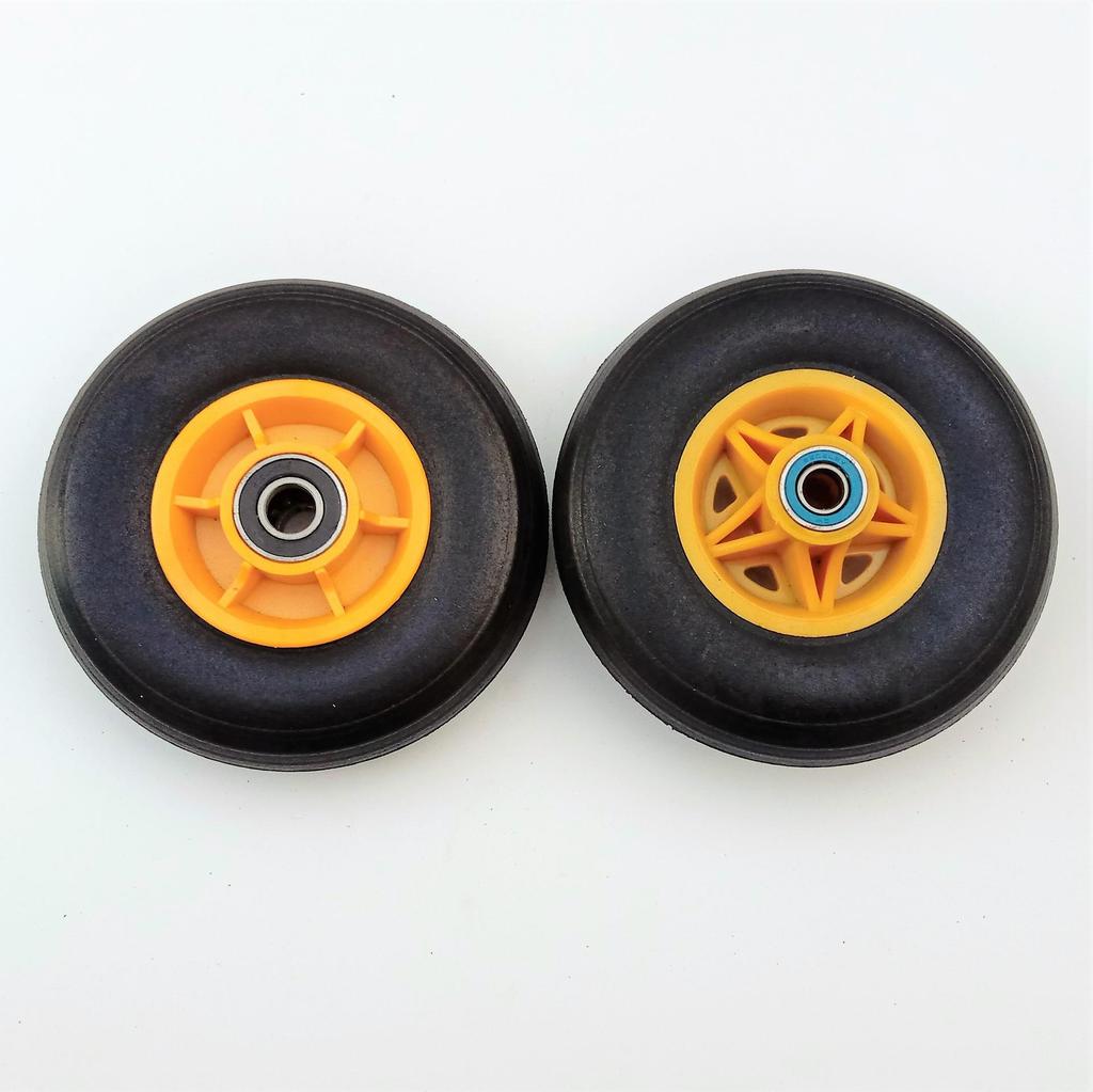 350-4 Silent Swivel Caster with Plastic Spoke and Solid Rubber Wheel for Small Carts