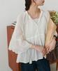 Discoat India Flared Skipper Sleeve Blouse DCZ1051304A0001 Free Size Off-White