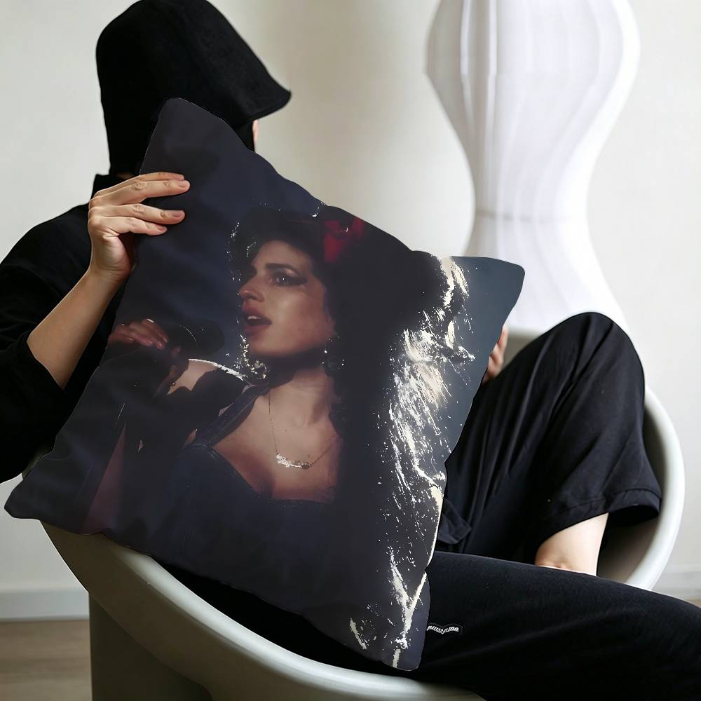 Singer AAmy WWinehouse Pillow Cover for Bedroom Room and Living Room Sofa Decorative Cushion Cover