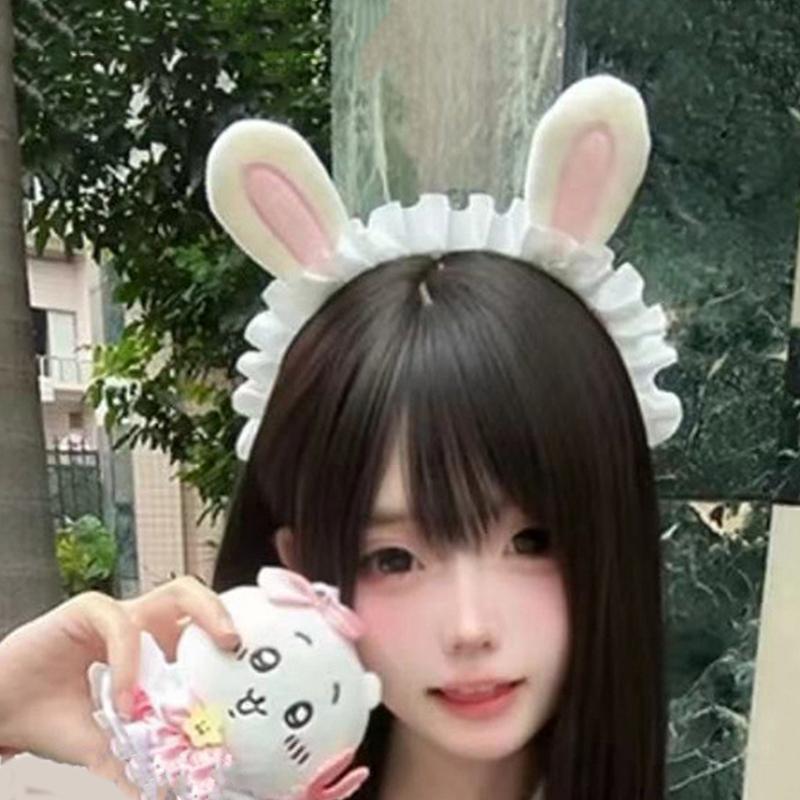 Lolita Pleated Laces Hair Hoop Women Elegant Hollow Out Pattern Makeup Headband For Girls Cosplay Maid Hair Accessories