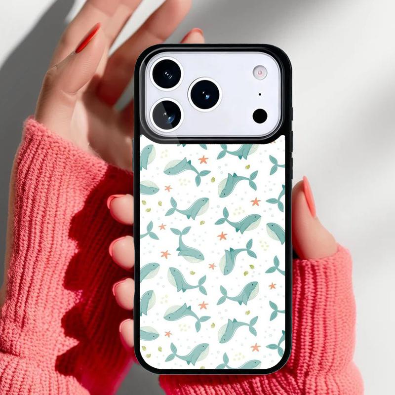 Baby Whale Phone Case for iPhone 17 16 15 14 13 Pro Max Back Cover for 12 11 Pro Coque