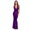 Women's sequin French vacation-style dress, sophisticated and elegant party mermaid gown