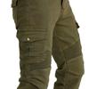 Men's Slim Fit Four Seasons Motorcycle Cargo Pants - Black, Multi-Pocket Riding Jeans