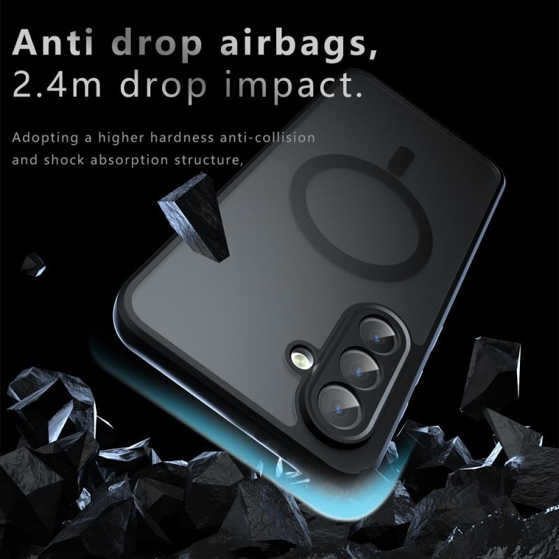 For Samsung Galaxy A56 A55 A36 A35 A34 A25 5G Case Magsafe Drop-proof Built-in Airbag Corner Non-yellowing Material Soft Cover