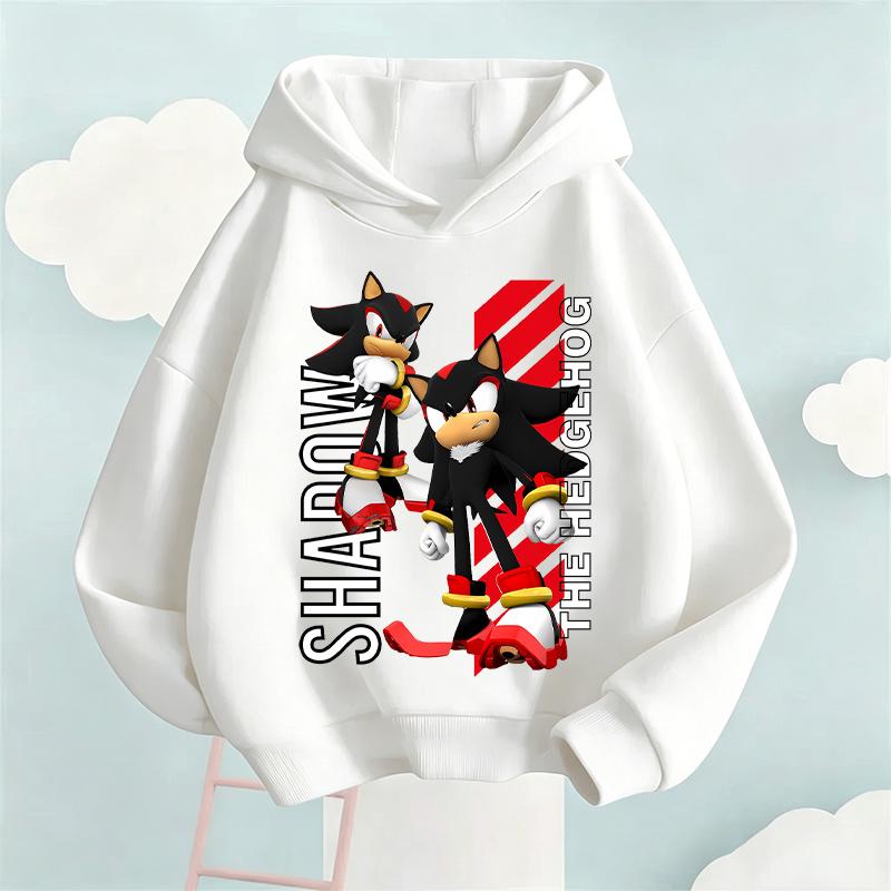 2026 Hoodie Boys Girls Cartoon Kids ShadowSonic Hedgehog Character Pullover Sweatshirt 2026 Long Sleeve Casual Top Children 4-13yrs