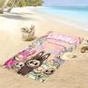 Custom NameCartoon Characters Beach Towel Soft Microfiber Summer Towel Quick Dry Absorbent Towel for Beach Swimming Pool Travel