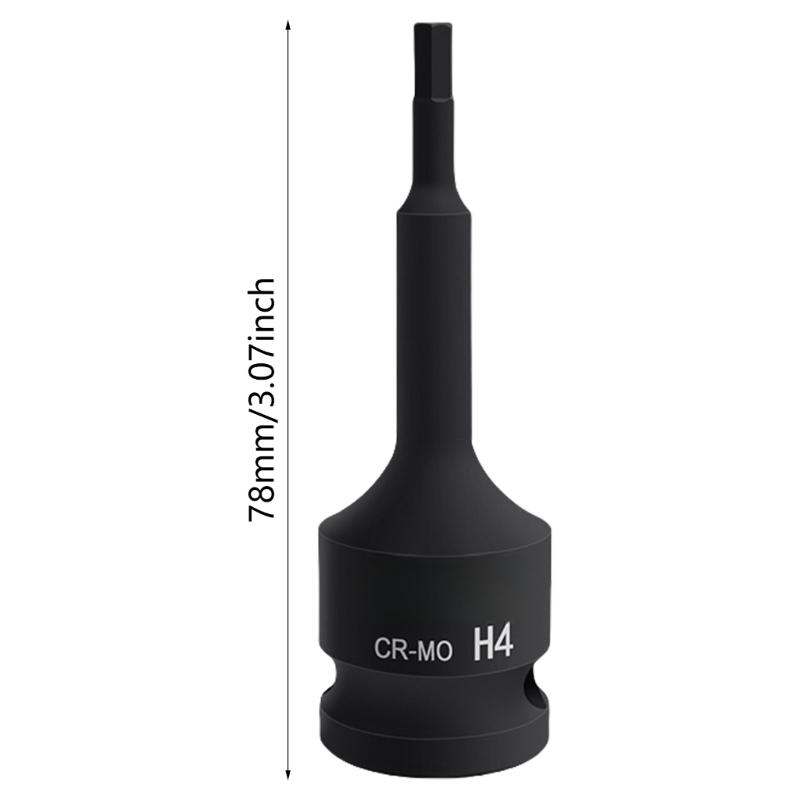 Durability 22mm Hex Impact Bit Socket 1/2Inch Drive Chrome Molybdenum Steel for High Torques Applications for Mechanics
