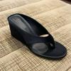 Fashion 2025 Summer New Pointed Women's Thick Bottom Slope Heel Slippers Fashionable and Comfortable Casual Women's Sandals
