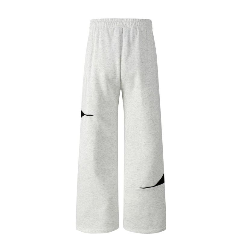 Vintage American Color Block Sweatpants Loose Fit Wide Leg Pants Men Women Teens