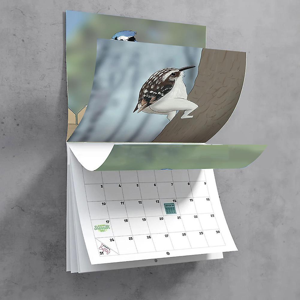 Calendar of Extremely Accurates Birds Wall Calendar Modern Calendar Decoration for Bedroom Living Room