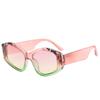 Cat's Eye Contrast Sunglasses Female Diamond-shaped Large Box Polygon Sunglasses Sunscreen Advanced Sunglasses