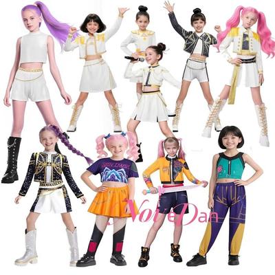 Detský K-Pop Kostým Lovcov Démonov Zoey Rumi Mira Maškarný kostým Cosplay Virtuálny Idol Filmový Cosplay pre Dievčatá Detský Halloween Karneval
