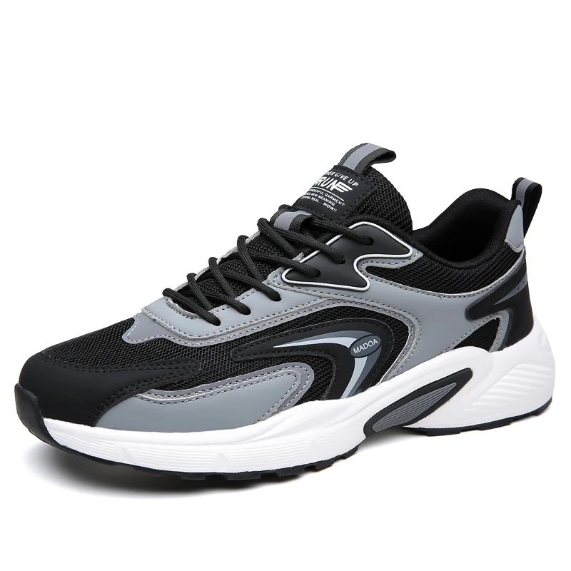 

Мужские кроссовки Мода Спортивная обувь Удобные Дышащие Износостойкие На толстой подошве Повседневная обувь Четыре сезона Обувь для улицы 44 чёрный