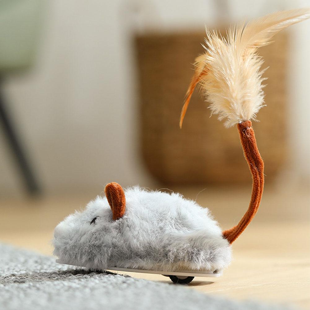 Interactive Cat Toy Mouse Rechargeable Moving Automatic Cat Toys Cat Mouse Toy Electric Mouse Cat Teaser Toys