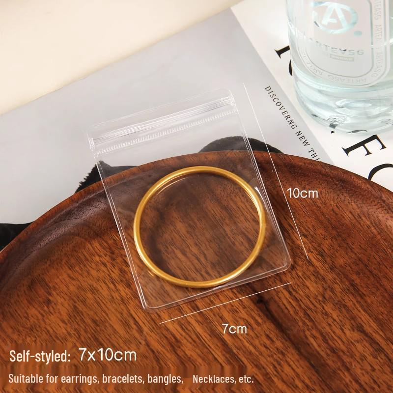 Thickened Transparent PVC Self-Sealing Jewelry Storage Bags