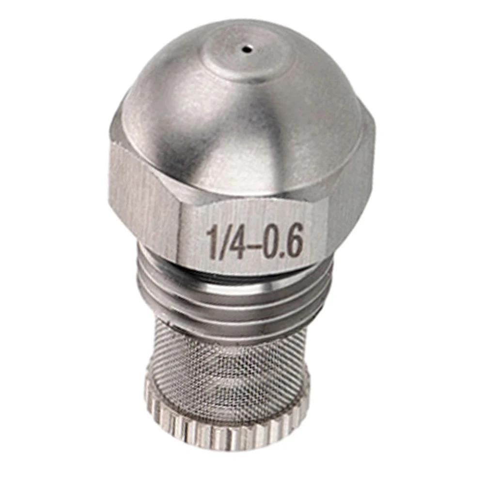Atomizing Spray Mist Nozzle Dia 0.3-1.5mm Fine Atomizing Spray 1/4BSPT High And Low Pressure Mist Nozzle Orifice Stainless Steel