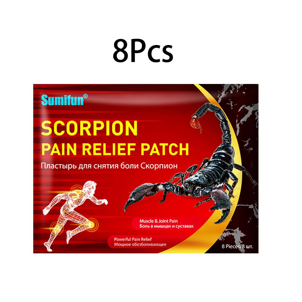 8/16/32Pcs Sumifun Scorpion Pain Relief Patch External Body Care Plaster Relieve Muscle & Joint Discomfort for Neck Shoulder Back Body Care