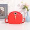 New women's diamond small round bag fashion embroidered women's bag shoulder messenger bag feeling bag one piece