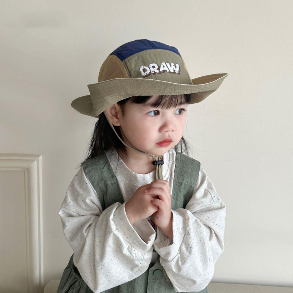 Summer Children Fisherman Cap Waterproof Outdoor Sunscreen Hat Ins Boys Girls Bucket Cap Kids